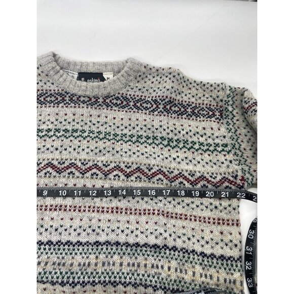 Eskimo Knitwear Shetland Wool Sweater Jumper Vintage Men's Sz M Retro Coogi - Picture 4 of 4